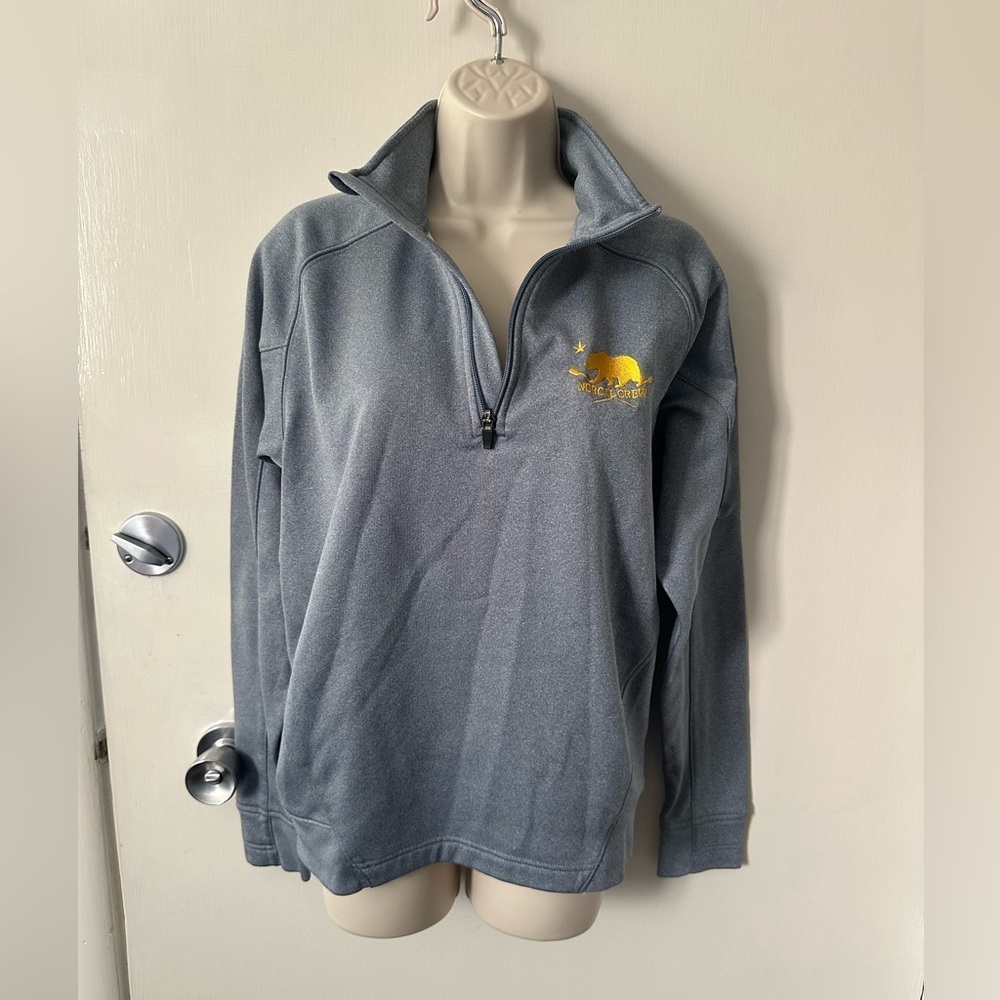 Sport-Tek Gray Zip-Up Jacket with Gold Accent size XS
